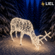 Новогодний световой олень LIEL 3D, 200 LED, 120 см, холодный цвет свечения, IP67, декоративная светодиодная фигура для улицы, арт. G-0010