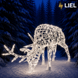 Новогодний световой олень LIEL 3D, 200 LED, 120 см, холодный цвет свечения, IP67, декоративная светодиодная фигура для улицы, арт. G-0010