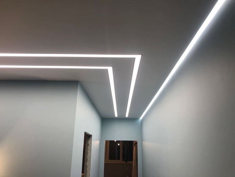 Алюминиевый профиль для LED-ленты ЛСВ 70 врезной анодированный (профиль + рассеиватель)