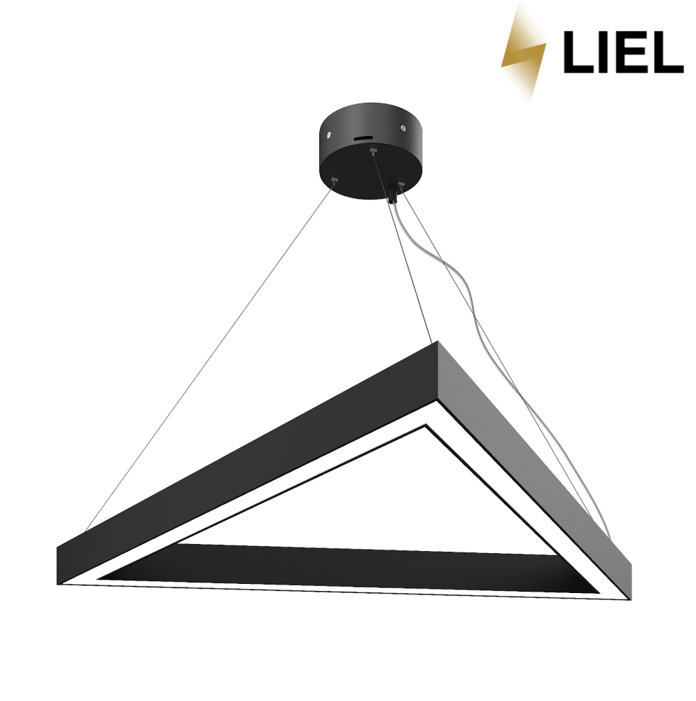 Світлодіодний підвісний лінійний світильник з LED профілю трикутник LIEL 600x40х43.6мм 64.8W 24V Premium, арт. L048