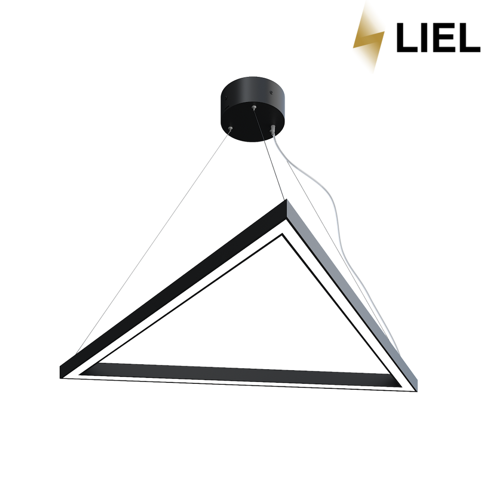 Світлодіодний підвісний лінійний світильник з LED профілю трикутник LIEL 600x40х43.6мм 64.8W 24V Premium, арт. L048