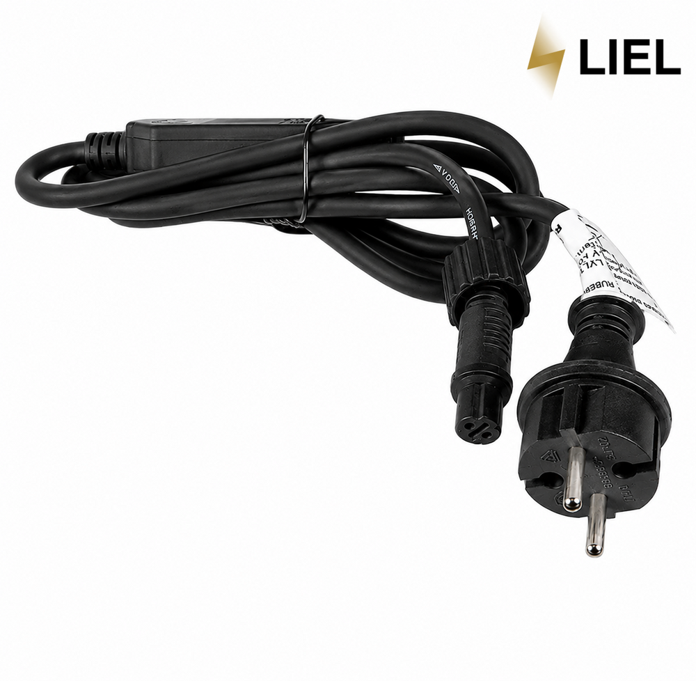 Вулична гірлянда Штора LIEL 3х3м Premium RGB з мерехтінням на чорному кабелі IP65, арт. G082-ST