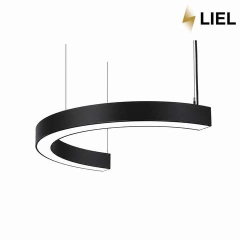 Светодиодный подвесной линейный светильник с LED профиля Полукруг LIEL 600х40х43.6мм 33.9W 220V Premium, арт. L118000