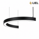 Светодиодный подвесной линейный светильник с LED профиля Полукруг LIEL 1000х40х43.6мм 56.5W 220V Premium, арт. L11811