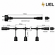Вулична ретро гірлянда лампочки Belt Light LIEL Standart + 25м/50 патронів, чорний кабель, IP65, арт. 07487