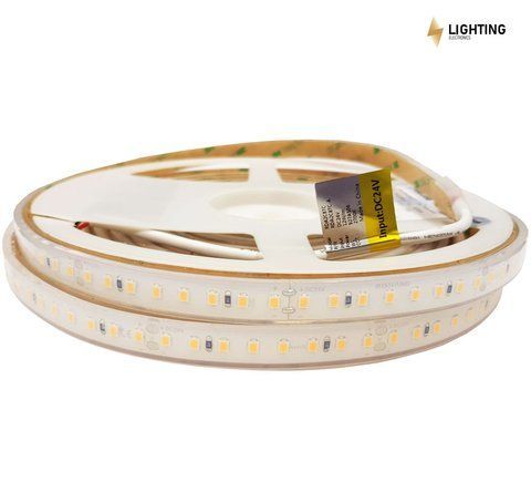 Світлодіодна LED стрічка 2835-128-IP67-WW-12-24 (RDA2C8TC-A) RISHANG 2700K теплий білий, арт. 11216