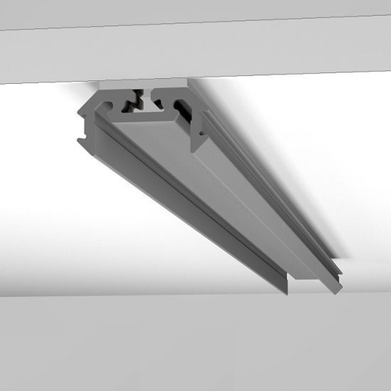 Алюмінієвий профіль для LED-стрічки X200 накладний анодований, алюміній анодований