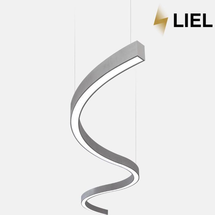 Світлодіодний підвісний лінійний світильник з LED профілю Хвилеподібний LIEL 1000х40х43.6 мм 12V Premium, арт. L1170