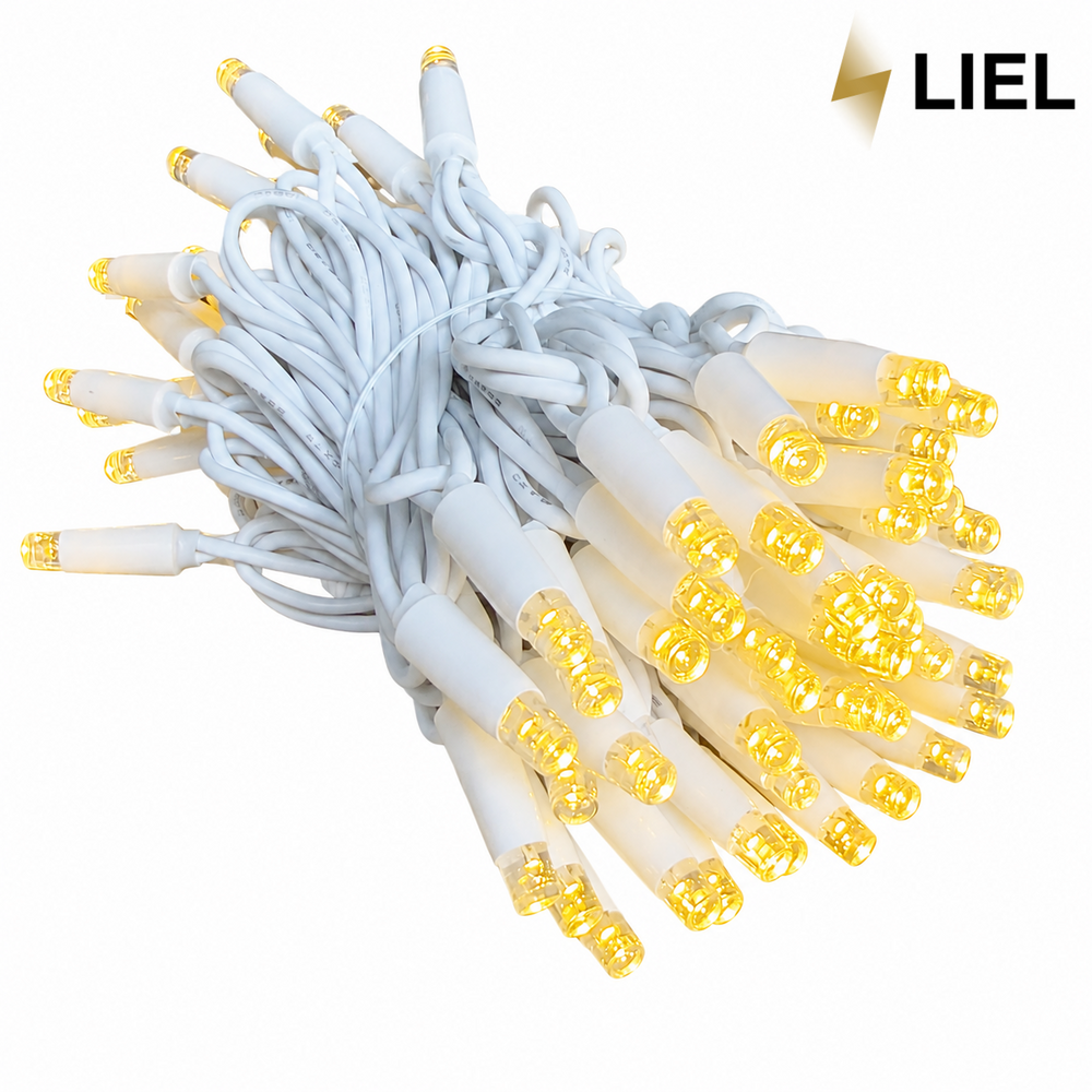Вулична гірлянда Нитка LIEL 10м теплий колір світіння на білому кабелі, IP65, арт. 49592