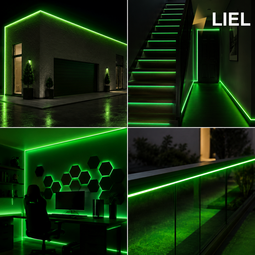 Светодиодный неон LIEL 220В JL 2835-120 R IP65 зеленый, герметичный, арт. 00-00011700