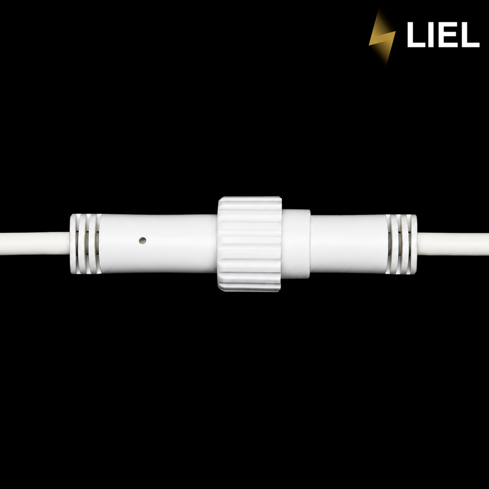 Уличная ретро гирлянда лампочки Belt Light LIEL Standart + 4 патрона на метр на белом кабеле IP65 арт. PU8