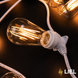 Уличная ретро гирлянда лампочки Belt Light LIEL Standart + 4 патрона на метр на белом кабеле IP65 арт. PU8