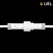 Уличная ретро гирлянда лампочки Belt Light LIEL Standart + 4 патрона на метр на белом кабеле IP65 арт. PU8