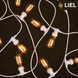Уличная ретро гирлянда лампочки Belt Light LIEL Standart + 4 патрона на метр на белом кабеле IP65 арт. PU8