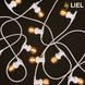 Уличная ретро гирлянда лампочки Belt Light LIEL Standart + 4 патрона на метр на белом кабеле IP65 арт. PU8