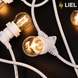 Уличная ретро гирлянда лампочки Belt Light LIEL Standart + 4 патрона на метр на белом кабеле IP65 арт. PU8