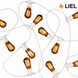 Уличная ретро гирлянда лампочки Belt Light LIEL Standart + 4 патрона на метр на белом кабеле IP65 арт. PU8