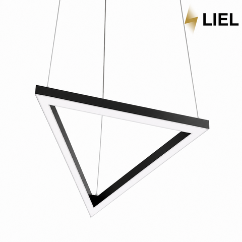 Світлодіодний підвісний лінійний світильник з LED профілю трикутник LIEL 1200x40х43.6мм 129.6W 24V Premium, арт. L049