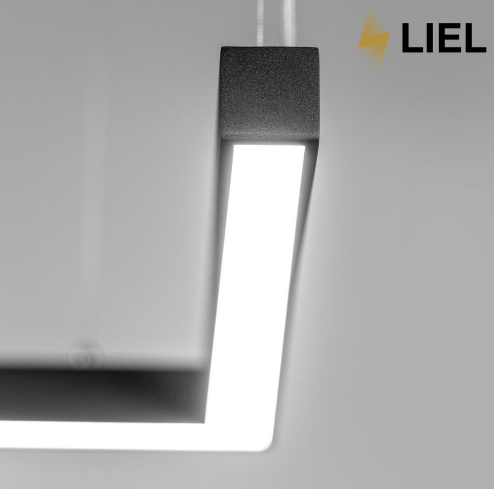 Світлодіодний підвісний лінійний світильник з LED профілю Г-подібний LIEL 1500х1500х40х43.6мм 12V Premium, арт. L015