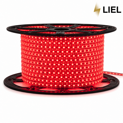 Світлодіодна LED стрічка герметична LIEL SMD2835-120 220В IP65 червоний, арт. 2812