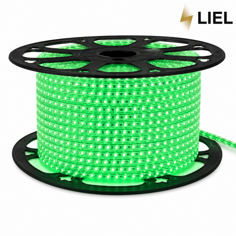Світлодіодна LED стрічка герметична LIEL SMD2835-120 220В IP65 зелений, арт. 2813