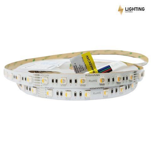 Світлодіодна LED стрічка 5050-60-IP20-RGB/WW-12-24 (RD0260AC-A) RISHANG 3000K RGB+теплий білий, арт. 12696