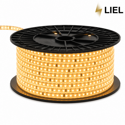 Світлодіодна LED стрічка герметична LIEL SMD2835-120 220В IP65 жовтий, арт. 2814