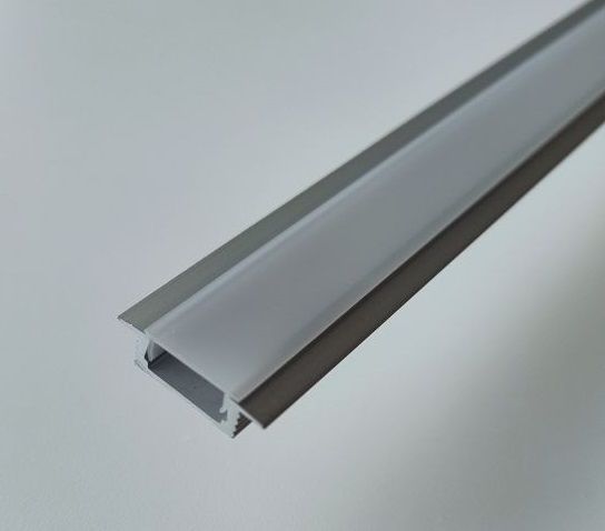 Алюминиевый профиль для LED-ленты Х302 врезной анодированный, алюміній анодований