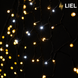 Уличная гирлянда Бахрома LIEL 3х0,7м Premium теплый белый цвет с мерцанием на черном кабеле IP65, арт. G044-ST