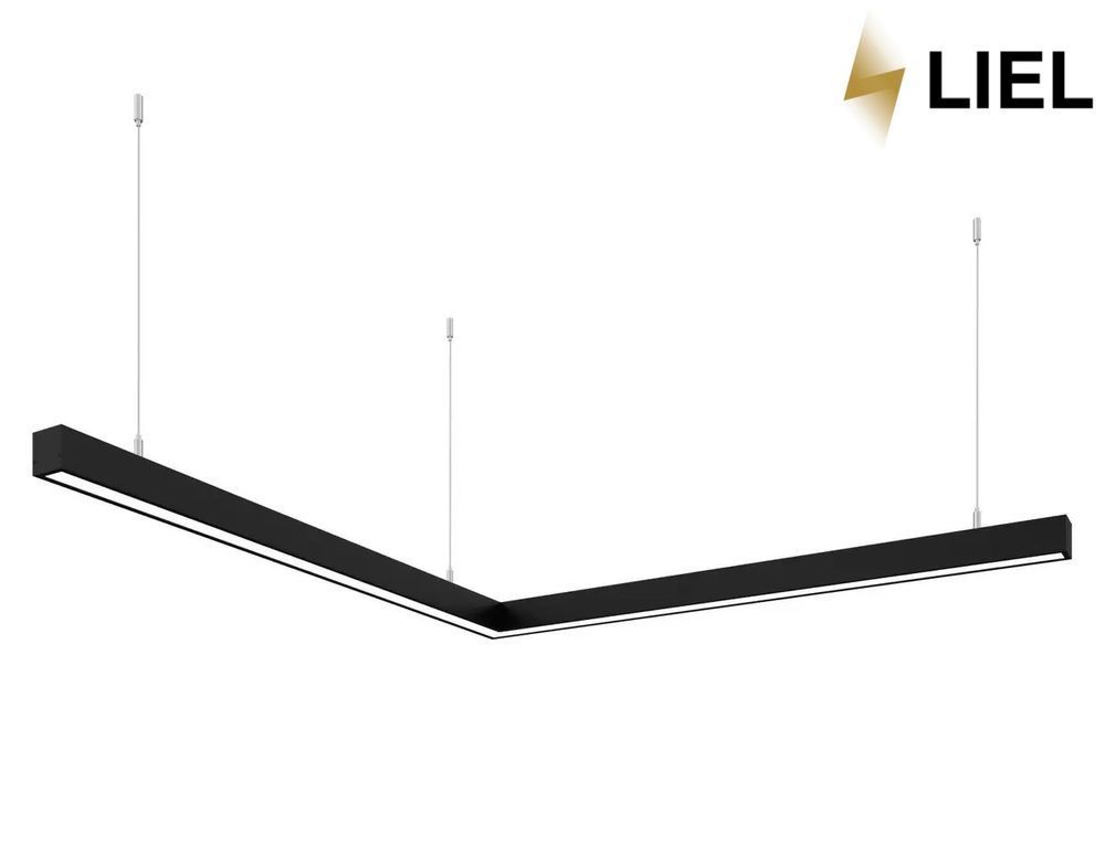 Світлодіодний підвісний лінійний світильник з LED профілю Г-подібний LIEL 600х600х40х43.6мм 12V Premium, арт. L018