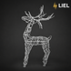 Новогодний световой олень LIEL 3D, 100 LED, 120 см, теплый цвет свечения, IP67, декоративная светодиодная фигура для улицы, арт. SF0001