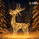 Новогодний световой олень LIEL 3D, 100 LED, 120 см, теплый цвет свечения, IP67, декоративная светодиодная фигура для улицы, арт. SF0001