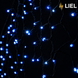 Уличная гирлянда Бахрома LIEL 3х0,7м Premium синий цвет на черном кабеле IP65, арт. G046-ST