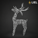 Новогодний световой олень LIEL 3D, 100 LED, 120 см, теплый белый цвет свечения, IP67, декоративная светодиодная фигура для улицы, арт. SF0002