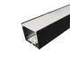 Алюминиевый профиль для LED-ленты Х2601В черный накладной анодированный (профиль + рассеиватель)