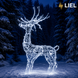 Новорічний світловий олень LIEL 3D, 100 LED, 120 см, холодний білий колір світіння, IP67, декоративна світлодіодна фігура для вулиці, арт. SF0003