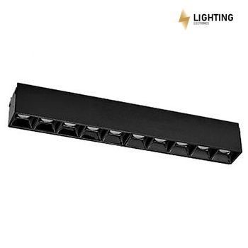 Магнитный трековый светильник LIEL 15Вт PHILIPS для магнитной шины 40мм 3000-4000К, Гарантия 5 лет, чорний, алюміній