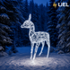 Новорічний світловий олень LIEL 3D, 100 LED, 150 см, холодний колір світіння, IP67, декоративна світлодіодна фігура для вулиці, арт. G-0004