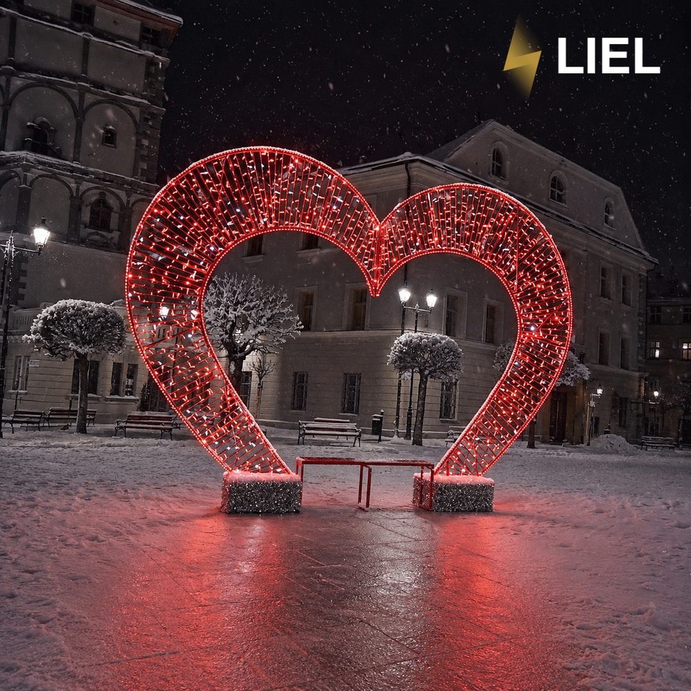 Уличная гирлянда Нитка LIEL 10м Standart красный свет с мерцанием на черном кабеле, IP44, арт. G050-ST