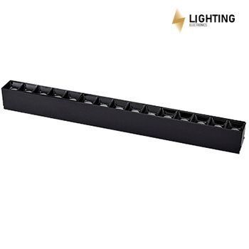 Магнитный трековый светильник LIEL 22Вт PHILIPS для магнитной шины 40мм 3000-4000К, Гарантия 5 лет, чорний, алюміній