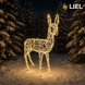 Новорічний світловий олень LIEL 3D, 200 LED, 150 см, теплий білий колір світіння, IP67, декоративна світлодіодна фігура для вулиці, арт. G-0005