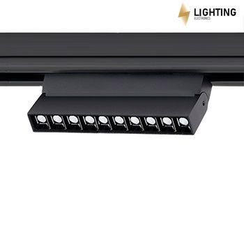 Магнитный трековый светильник LIEL 15Вт PHILIPS для магнитной шины 40мм 3000-4000К, Гарантия 5 лет, чорний, алюміній