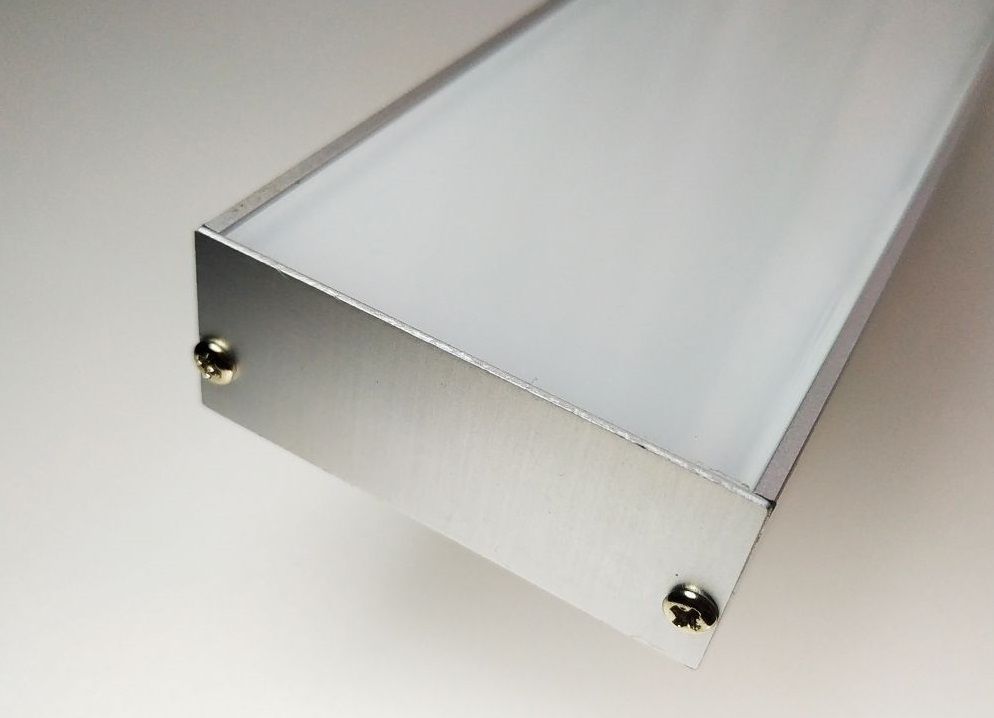 Алюминиевый профиль для LED-ленты Х5101 накладной анодированный (профиль + рассеиватель)