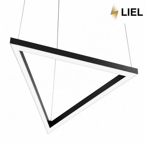 Світлодіодний підвісний лінійний світильник з LED профілю трикутник LIEL 1500x40х43.6мм 162W 24V Premium, арт. L050