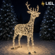Новогодний световой олень LIEL 3D, 200 LED, 170 см, холодный цвет свечения, IP67, декоративная светодиодная фигура для улицы, арт. G-0012