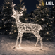 Новогодний световой олень LIEL 3D, 200 LED, 170 см, холодный цвет свечения, IP67, декоративная светодиодная фигура для улицы, арт. G-0012