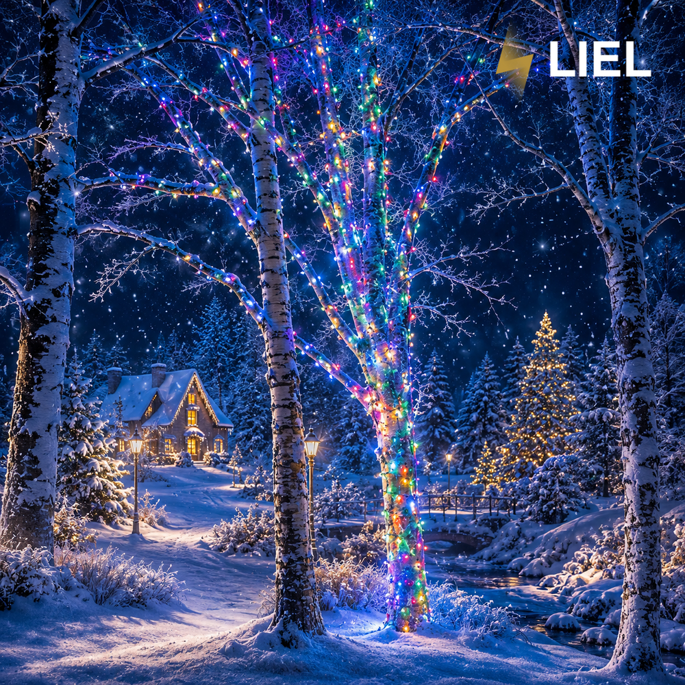 Уличная гирлянда Нитка LIEL 10м Standart RGB на черном кабеле, IP44, арт. G052-ST