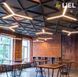Світлодіодний підвісний лінійний світильник з LED профілю Y-подібний LIEL 1200x40х43.6мм 24V Premium. арт L045