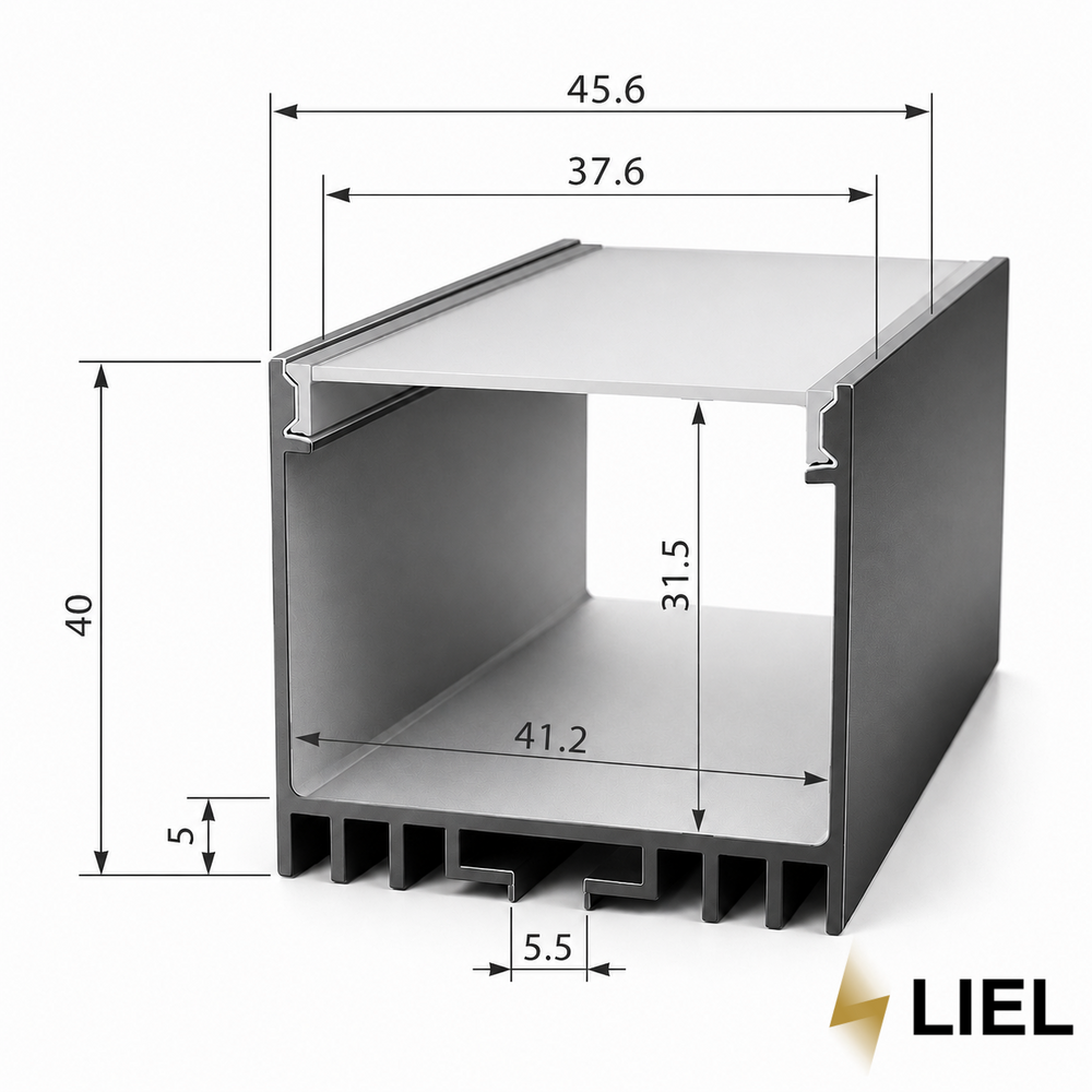 Линейный подвесной светильник с LED-профиля Сота LIEL 1000х40х43.6мм 108W 24V Premium, арт. L03500