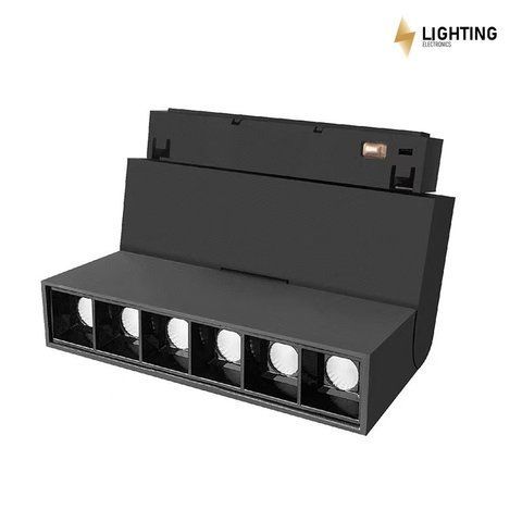 Магнитный трековый светильник LIEL Комфорт 6Вт OSRAM для магнитной шини 23мм, Гарантия 5 лет, чорний, алюміній